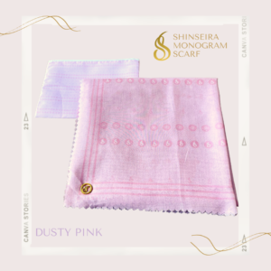 Shinseira Monogram Scarf Dusty Pink